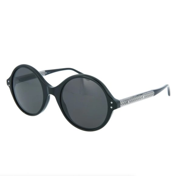 Bottega Veneta Unisex Black Round Sunglasses!